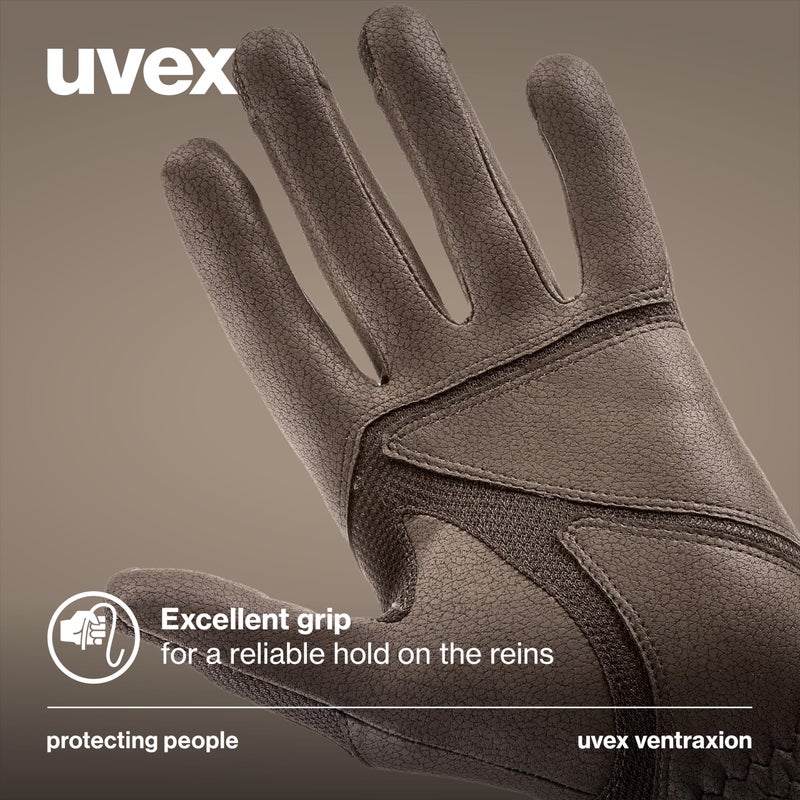 Uvex ventraxion Horse Riding Gloves Unisex, Brown 7-8 - Stretchable, Breathable & with Touchscreen Capability - Image 5